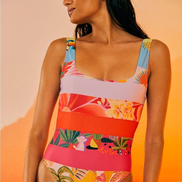 Farm Rio Ombré Forest One-Piece Swimsuit - Picture 6 of 8